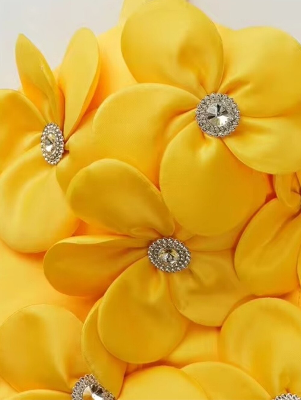 Yellow Floral Appliqué Crop Cami - Picture 4 of 4